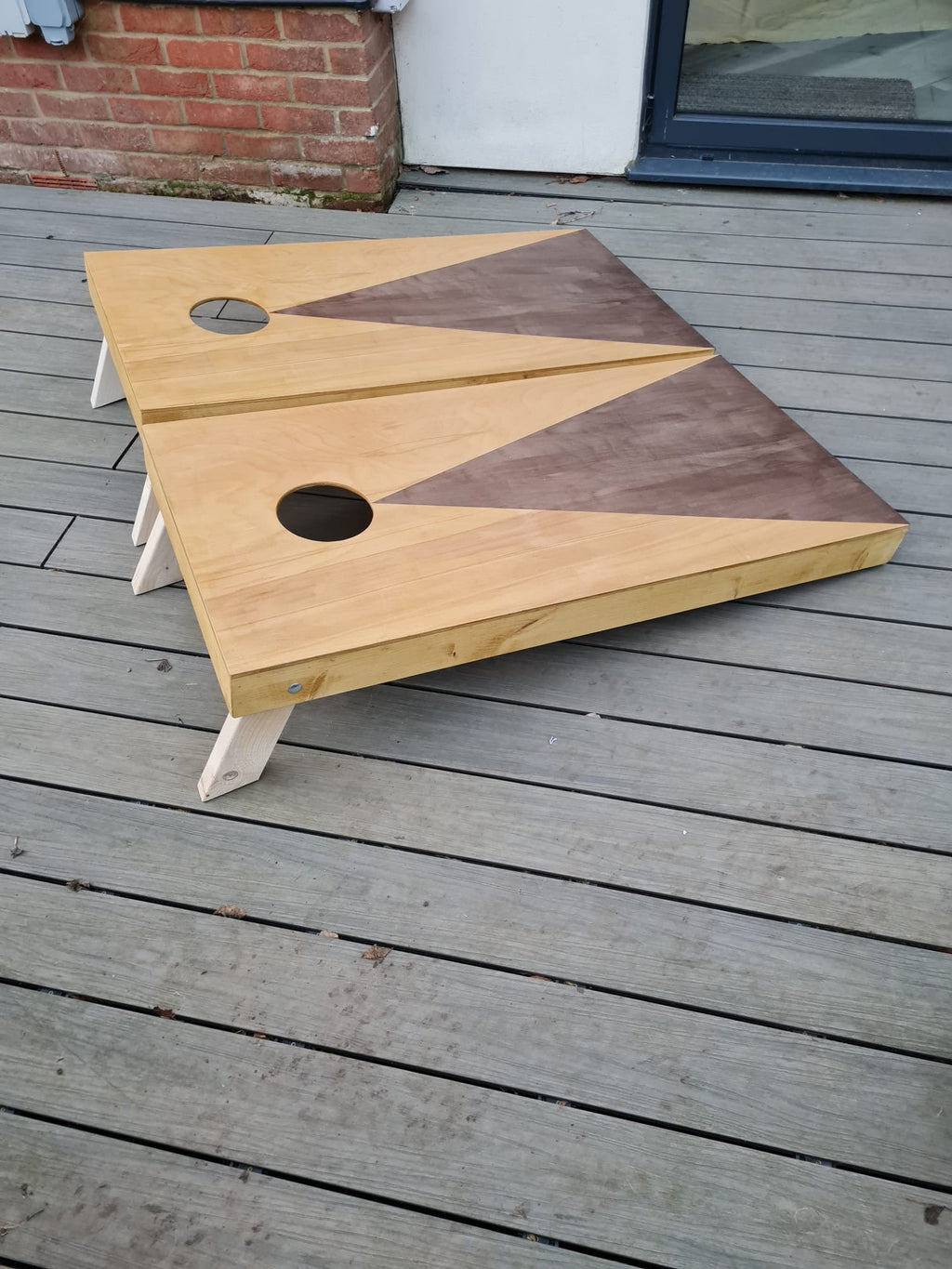 Regulated Custom Cornhole Set Two-Toned stain