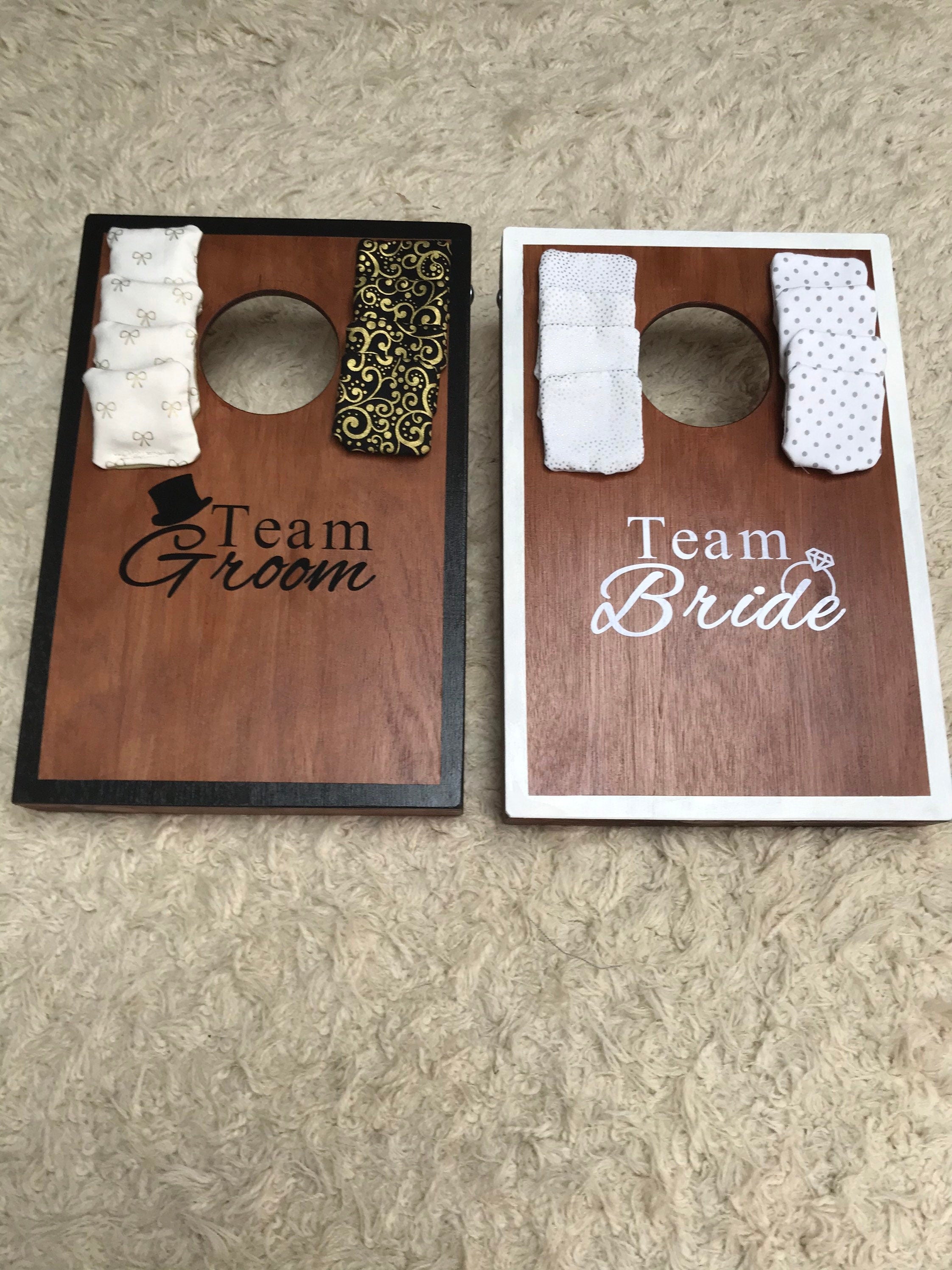 Team Bride Groom Cornhole Game, Wedding Lawn Toss Boards, Party Entertainment
