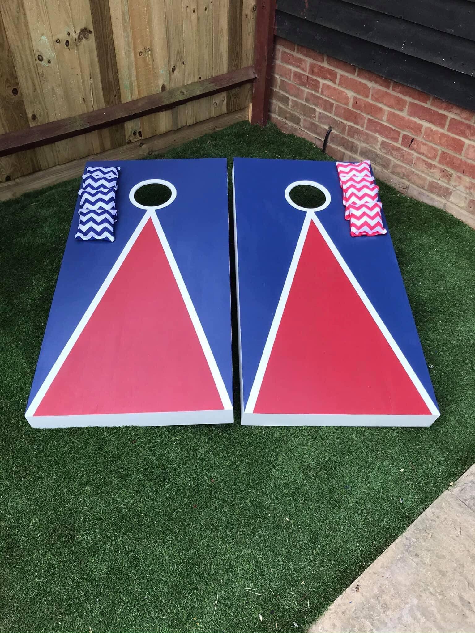 Regulation Cornhole Set | 4ft x 2ft Tournament Boards, 8 Bean Bags, Outdoor Lawn Game