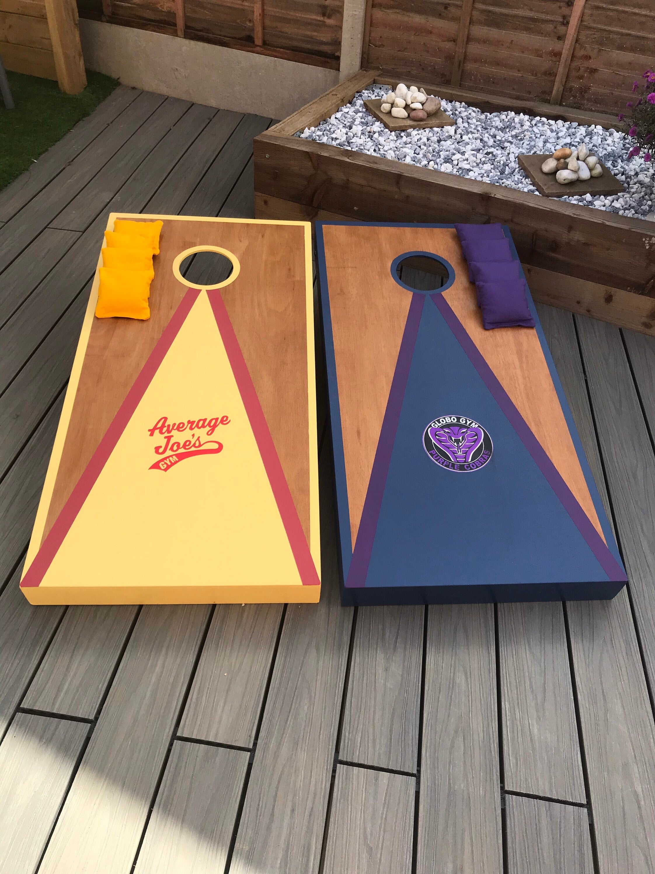 Cornhole Set Regulation– Large Outdoor Bean Bag Toss – Custom Handmade Garden Game – UK Seller
