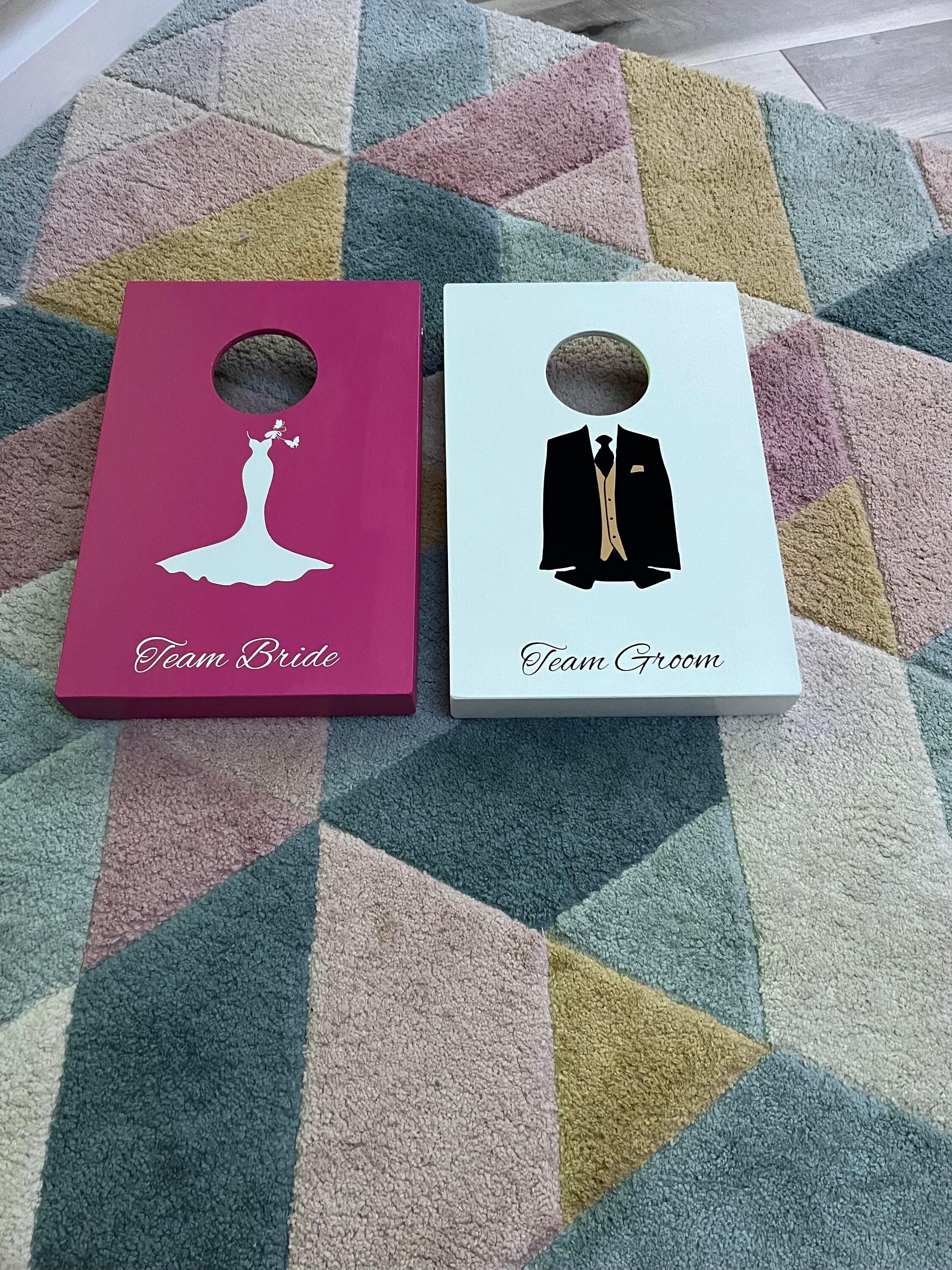 Cornhole Game: Personalised Wedding portable size Bean Bag Toss Set