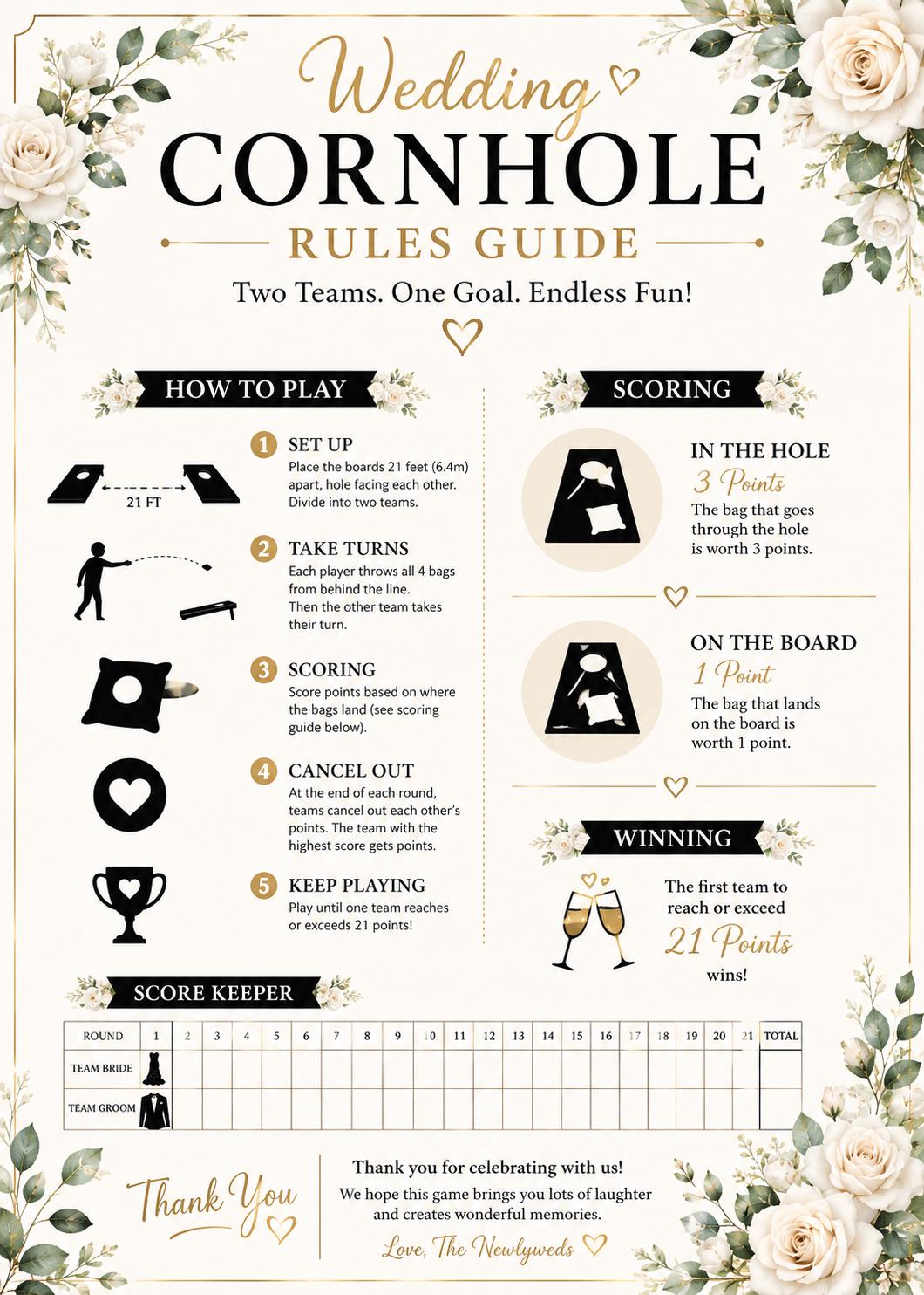 Wedding Cornhole Game Set – Team Bride Groom Custom Garden Game . personalised