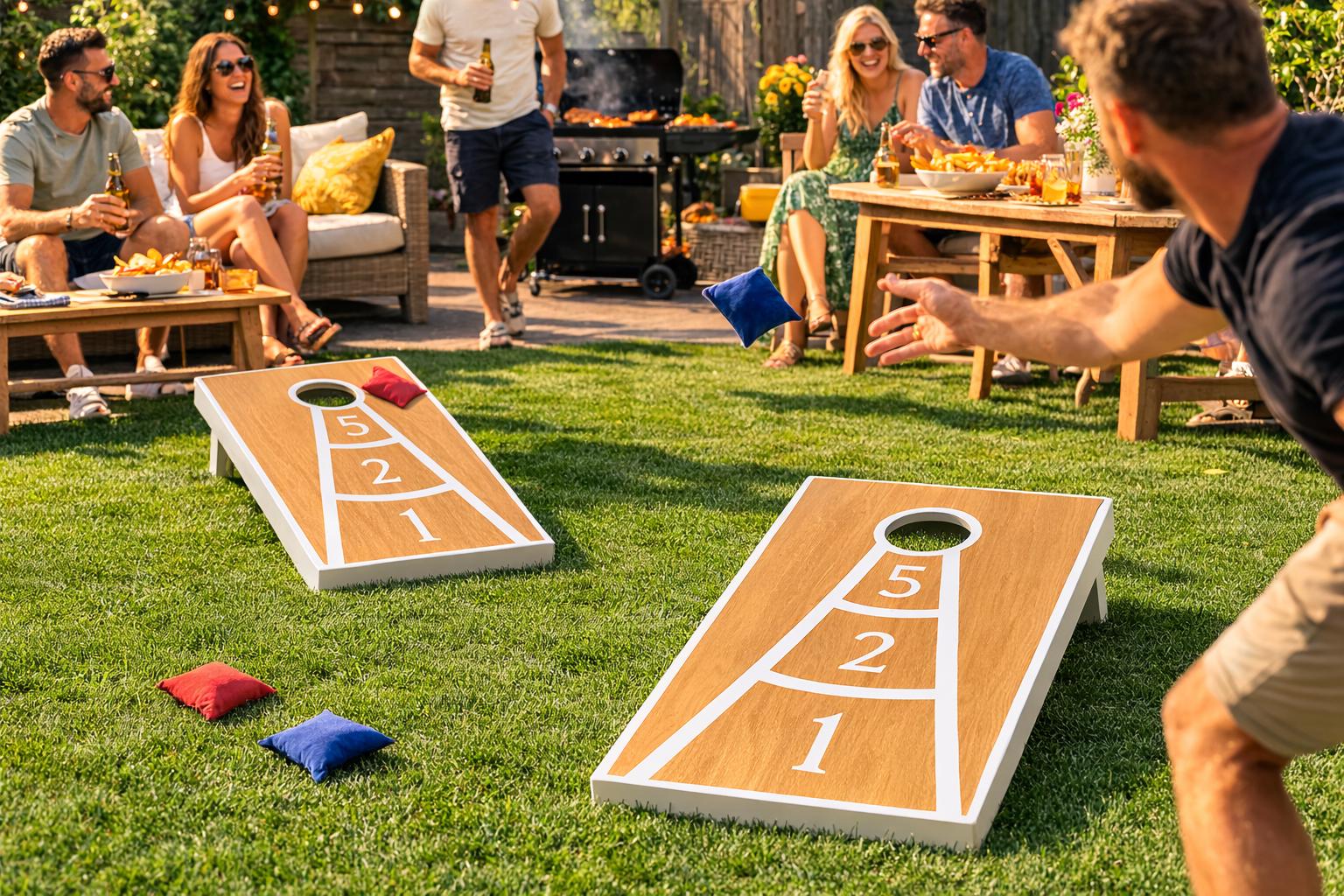Cornhole Set of Solid Wood Tournament professional Boards – Regulation Size Outdoor Lawn Game