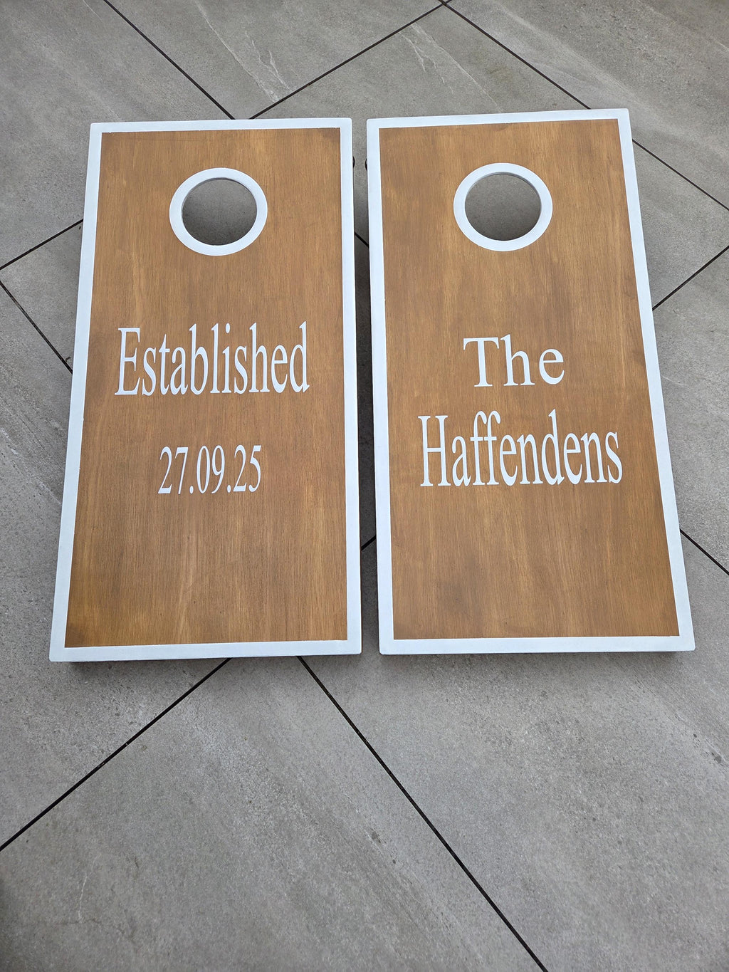 Cornhole Set: Rustic Adult Size Bean Bag Toss Game, Personalized
