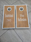 Cornhole Set: Rustic Adult Size Bean Bag Toss Game, Personalized