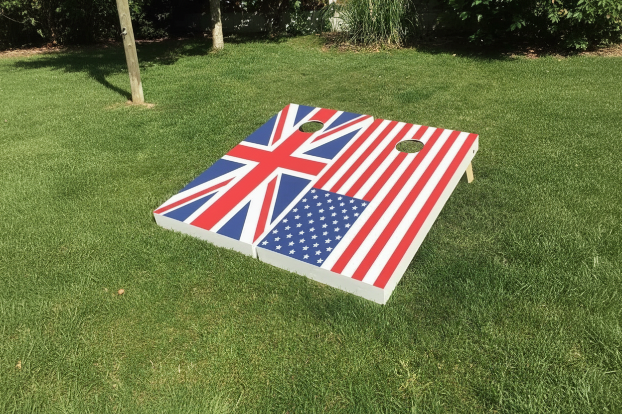 Flags Cornhole Boards Full View