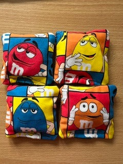 Mini Cornhole Bags – M&M’s Edition (Set of 4)