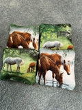 Cornhole Mini Bags – Country Horses Set (4-Pack)