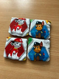Paw Patrol Themed Mini Cornhole bags 3" x 3" ( set of 4)