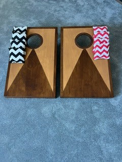 Mini Cornhole Set – Handmade Wooden Bean Bag Toss | Garden & Indoor Party Game