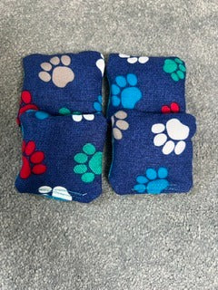 Cornhole Mini Bags – Paws Print (Set of 4, 3"x3")